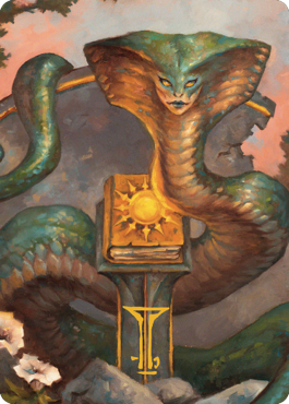 Guardian Naga Art Card (Gold-Stamped Signature) [Commander Legends: Battle for Baldur's Gate Art Series] | Enigma On Main