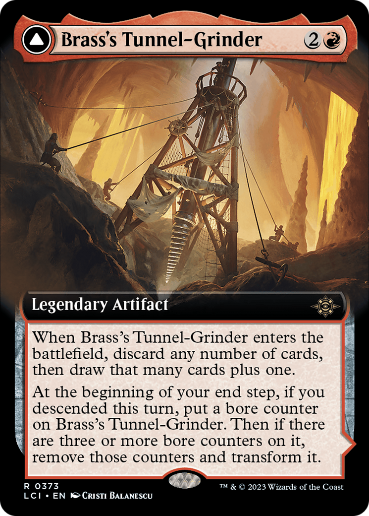 Brass's Tunnel-Grinder // Tecutlan, The Searing Rift (Extended Art) [The Lost Caverns of Ixalan] | Enigma On Main