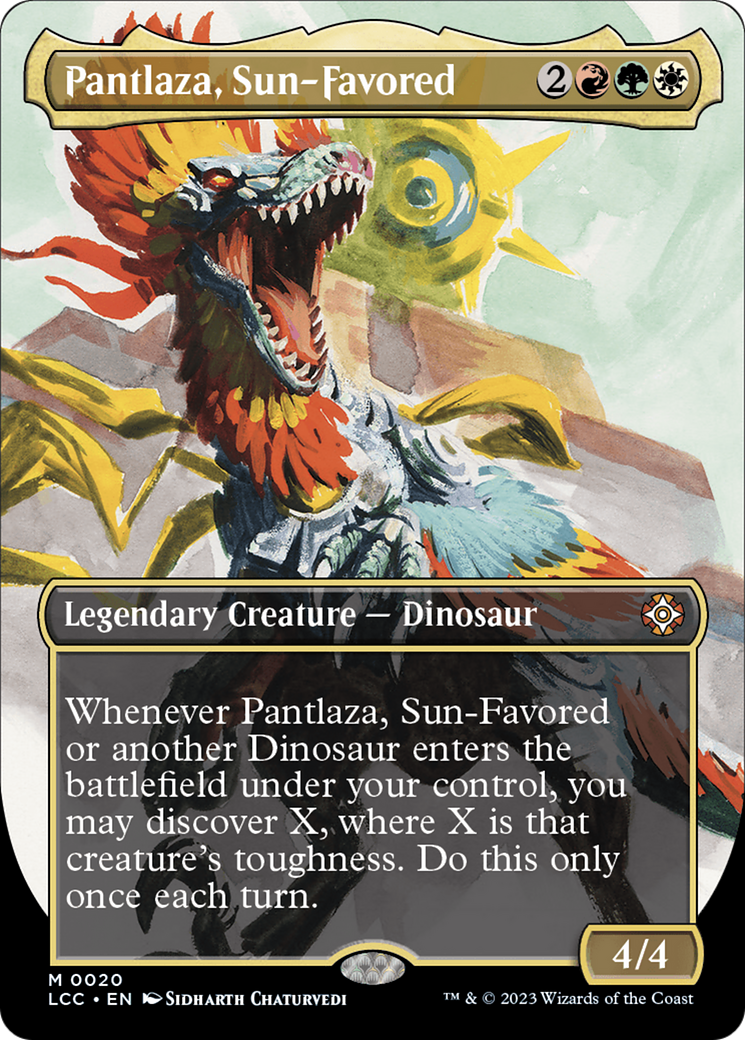 Pantlaza, Sun-Favored (Borderless) [The Lost Caverns of Ixalan Commander] | Enigma On Main