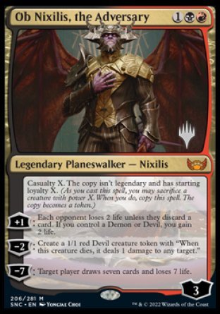 Ob Nixilis, the Adversary (Promo Pack) [Streets of New Capenna Promos] | Enigma On Main