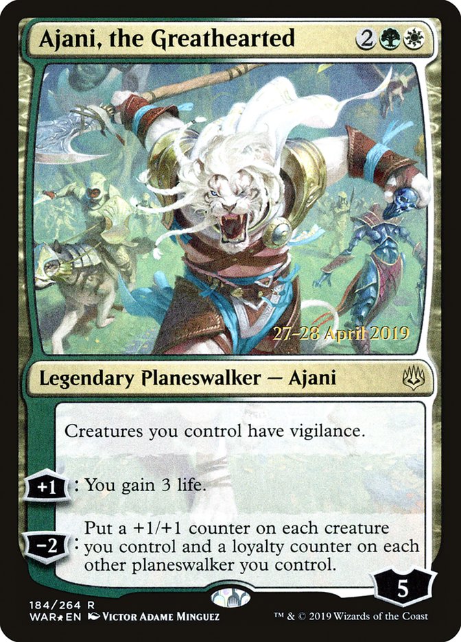Ajani, the Greathearted  [War of the Spark Prerelease Promos] | Enigma On Main