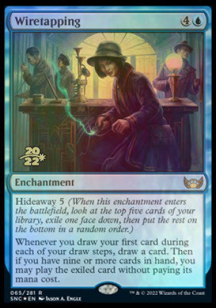 Wiretapping [Streets of New Capenna Prerelease Promos] | Enigma On Main