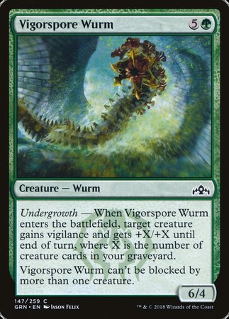 Vigorspore Wurm [Guilds of Ravnica] | Enigma On Main