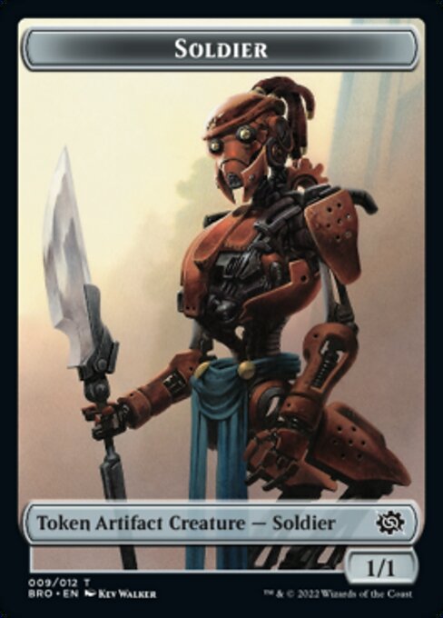 Powerstone // Soldier (009) Double-Sided Token [The Brothers' War Tokens] | Enigma On Main