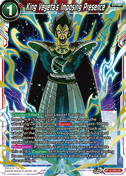 King Vegeta's Imposing Presence (Super Rare) [BT13-030] | Enigma On Main