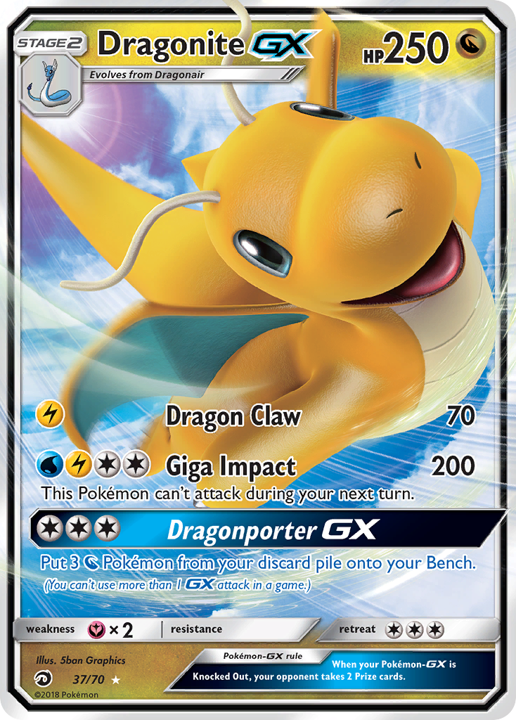 Dragonite GX (37/70) [Sun & Moon: Dragon Majesty] | Enigma On Main