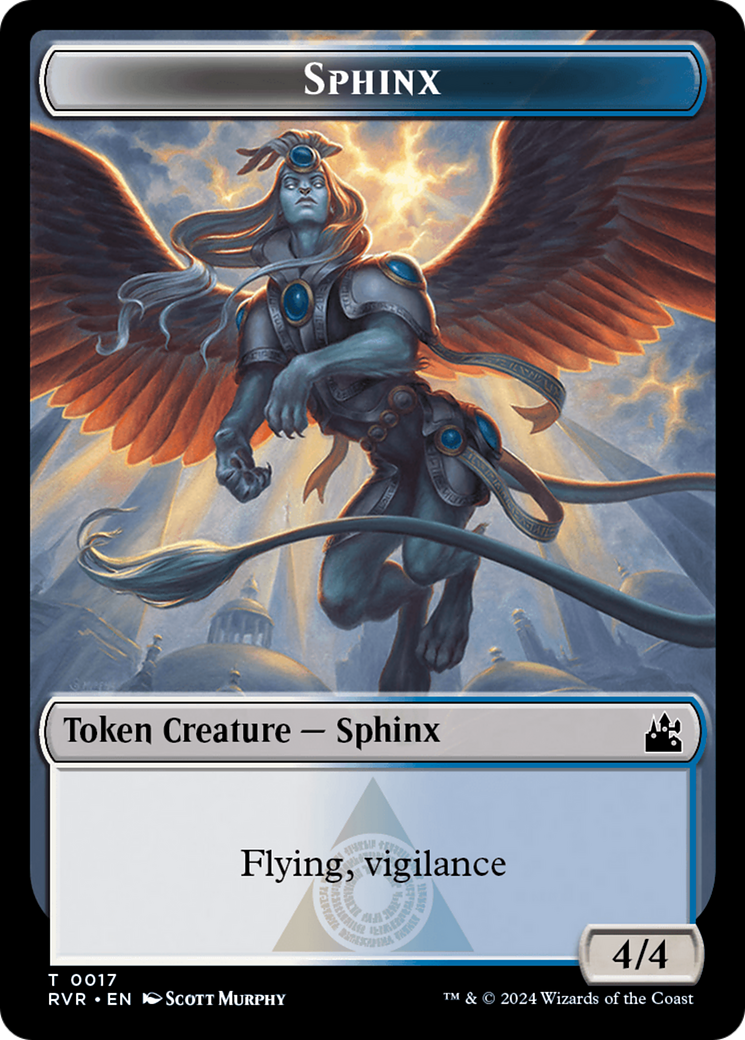 Spirit (0018) // Sphinx Double-Sided Token [Ravnica Remastered Tokens] | Enigma On Main