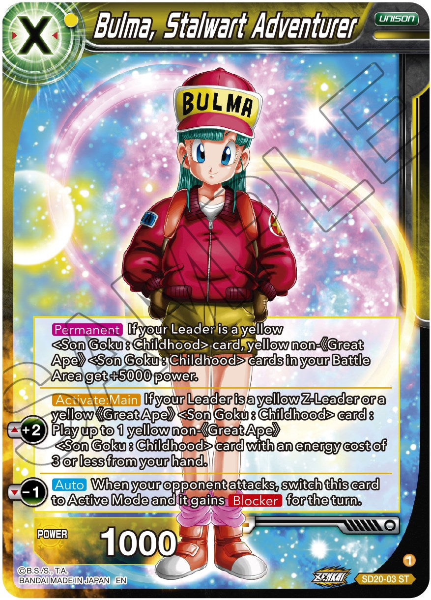 Bulma, Stalwart Adventurer (SD20-03) [Dawn of the Z-Legends] | Enigma On Main