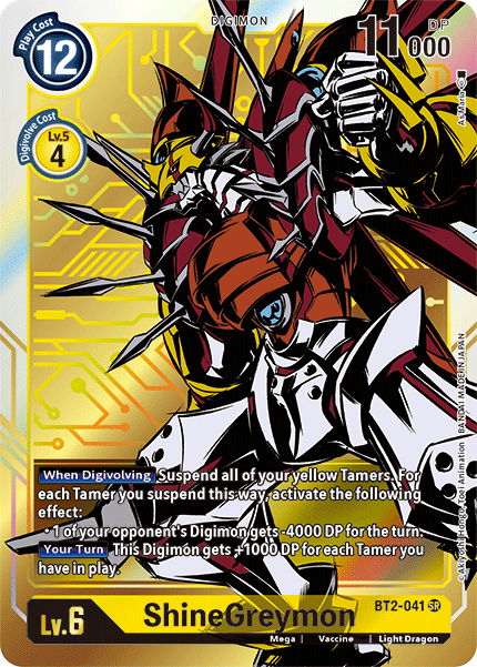 ShineGreymon [BT2-041] (Alternate Art) [Release Special Booster Ver.1.5] | Enigma On Main