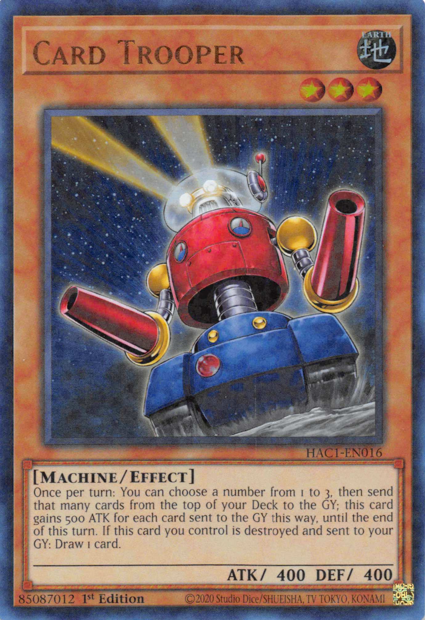 Card Trooper (Duel Terminal) [HAC1-EN016] Parallel Rare | Enigma On Main