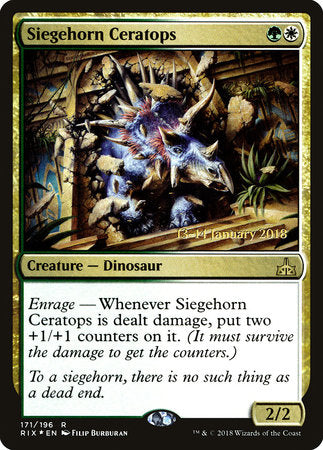 Siegehorn Ceratops [Rivals of Ixalan Promos] | Enigma On Main