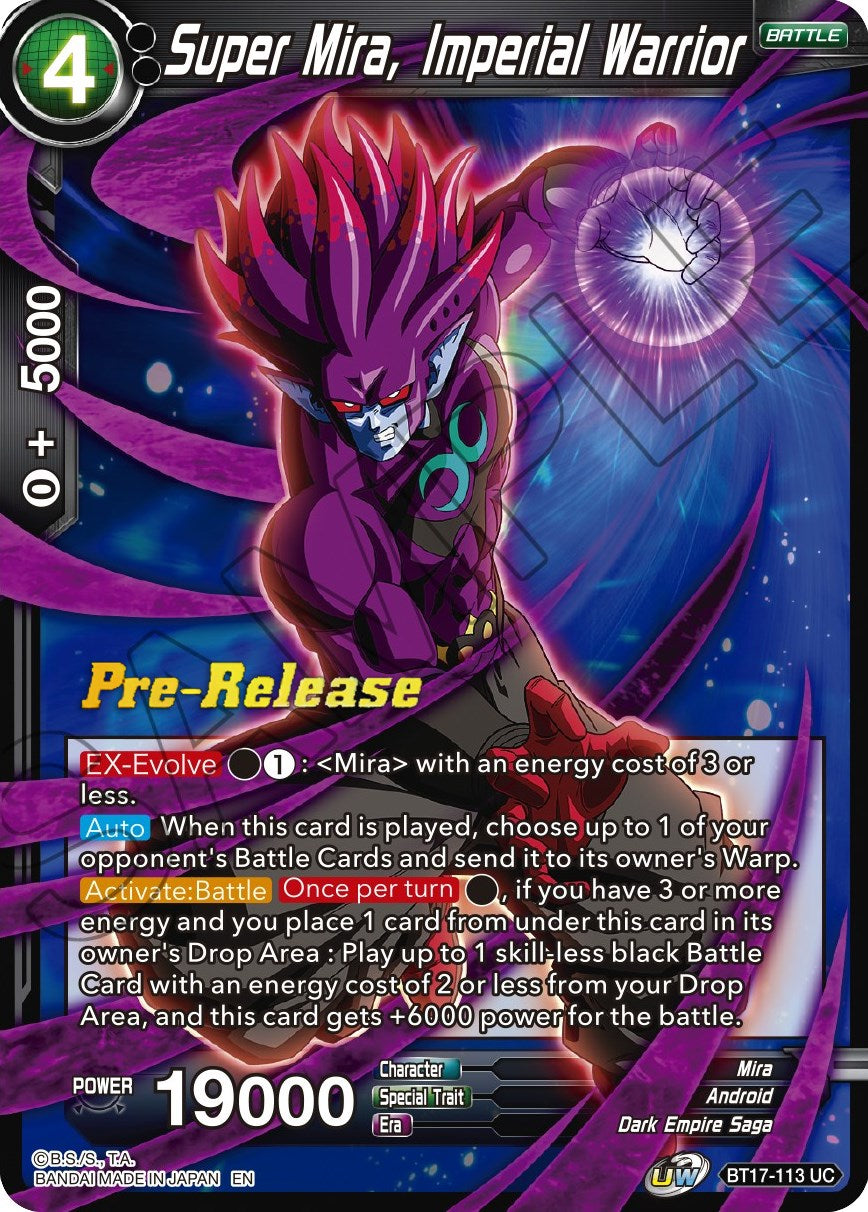 Super Mira, Imperial Warrior (BT17-113) [Ultimate Squad Prerelease Promos] | Enigma On Main