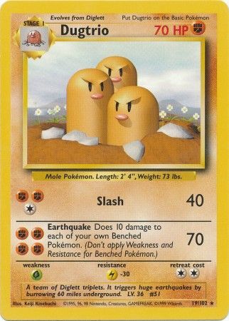 Dugtrio (19/102) [Base Set Unlimited] | Enigma On Main