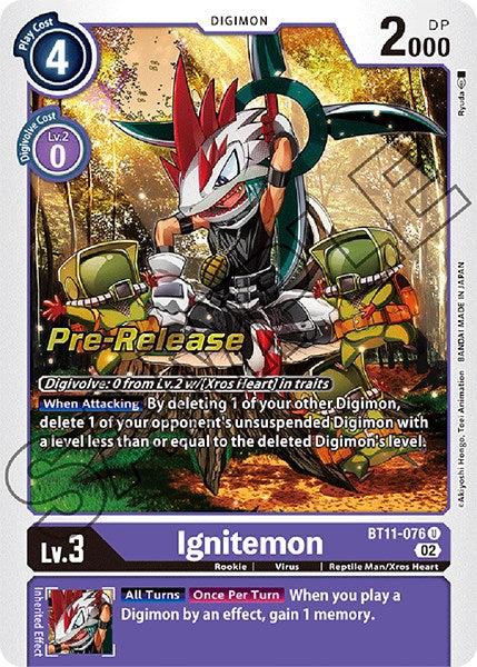 Ignitemon [BT11-076] [Dimensional Phase Pre-Release Promos] | Enigma On Main