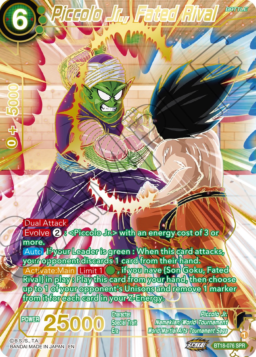 Piccolo Jr., Fated Rival (SPR) (BT18-076) [Dawn of the Z-Legends] | Enigma On Main