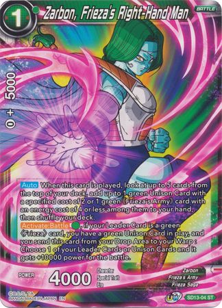 Zarbon, Frieza's Right-Hand Man (Starter Deck - Clan Collusion) [SD13-04] | Enigma On Main