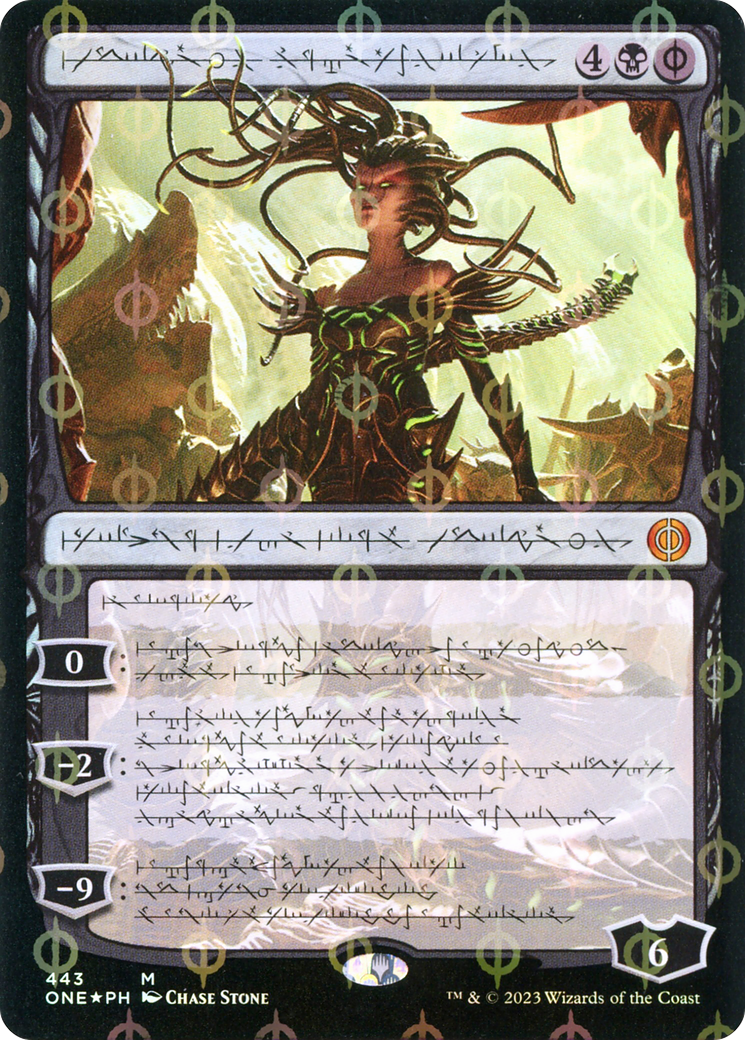 Vraska, Betrayal's Sting (Phyrexian Step-and-Compleat Foil) [Phyrexia: All Will Be One] | Enigma On Main