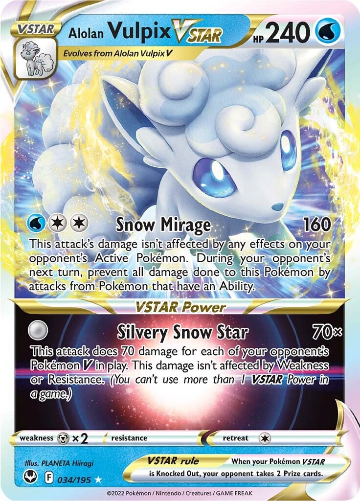 Alolan Vulpix VSTAR (034/195) [Sword & Shield: Silver Tempest] | Enigma On Main