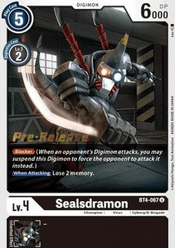 Sealsdramon [BT4-067] [Great Legend Pre-Release Promos] | Enigma On Main