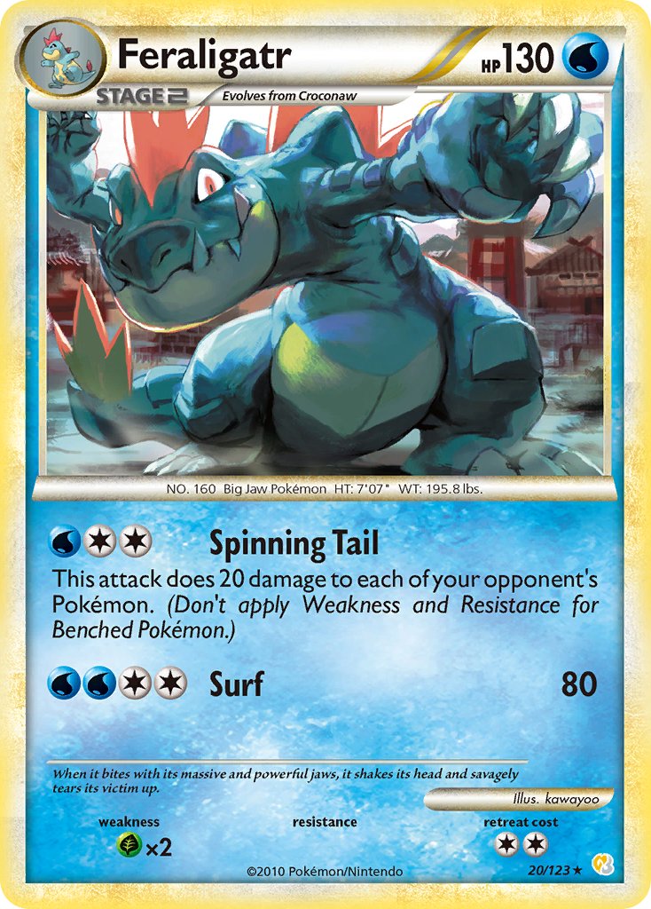 Feraligatr (20/123) (Theme Deck Exclusive) [HeartGold & SoulSilver: Base Set] | Enigma On Main