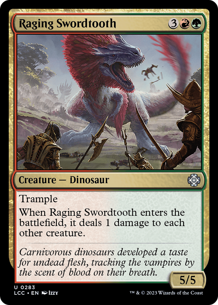 Raging Swordtooth [The Lost Caverns of Ixalan Commander] | Enigma On Main