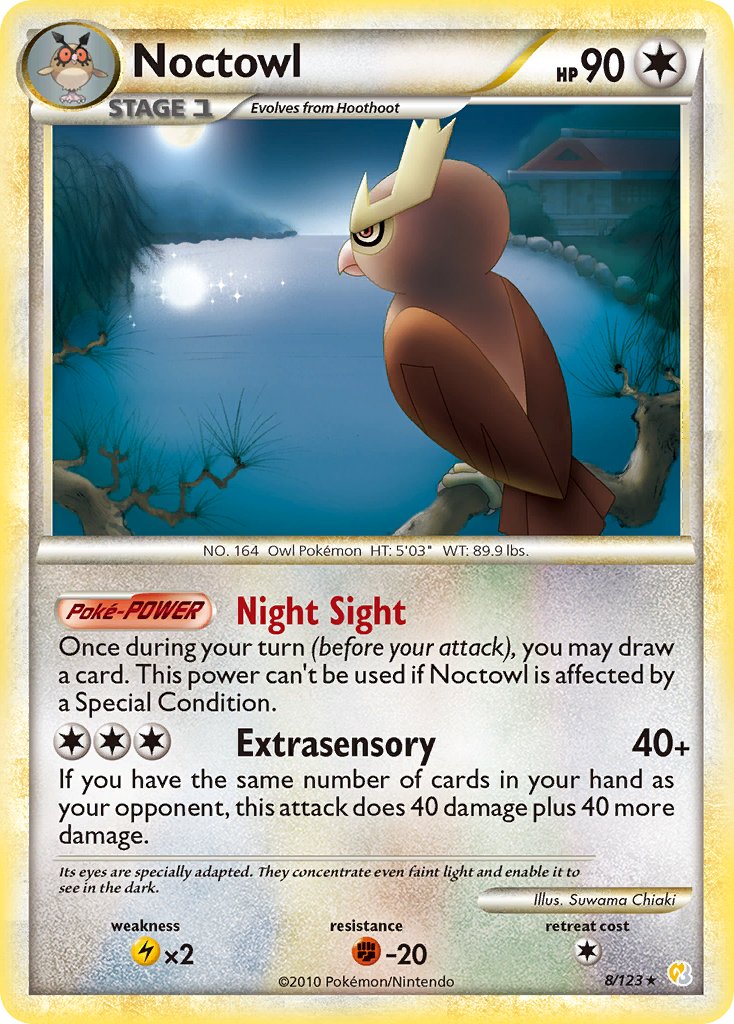 Noctowl (8/123) (Theme Deck Exclusive) [HeartGold & SoulSilver: Base Set] | Enigma On Main