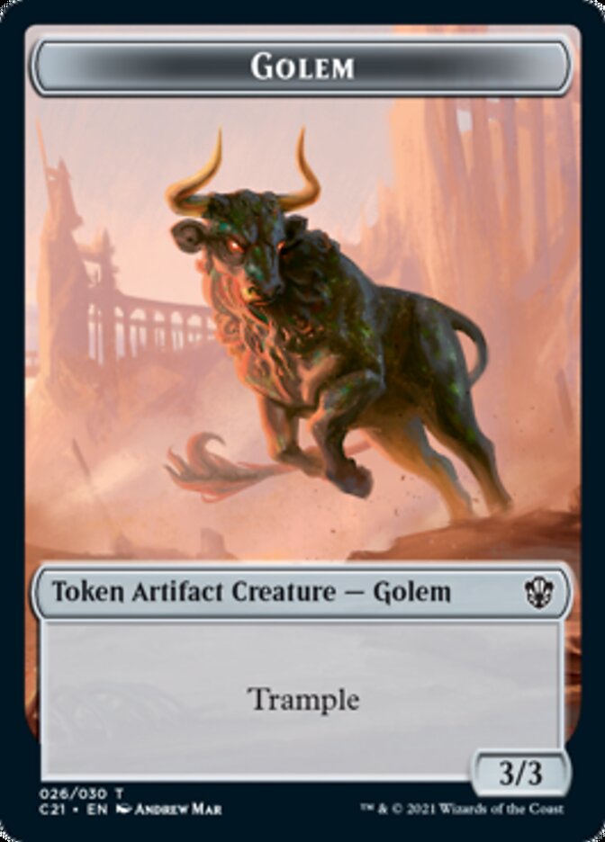 Golem (026) // Thopter Token [Commander 2021 Tokens] | Enigma On Main