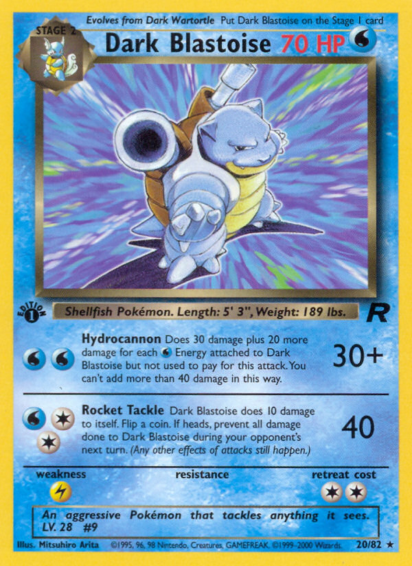 Dark Blastoise (20/82) [Team Rocket 1st Edition] | Enigma On Main