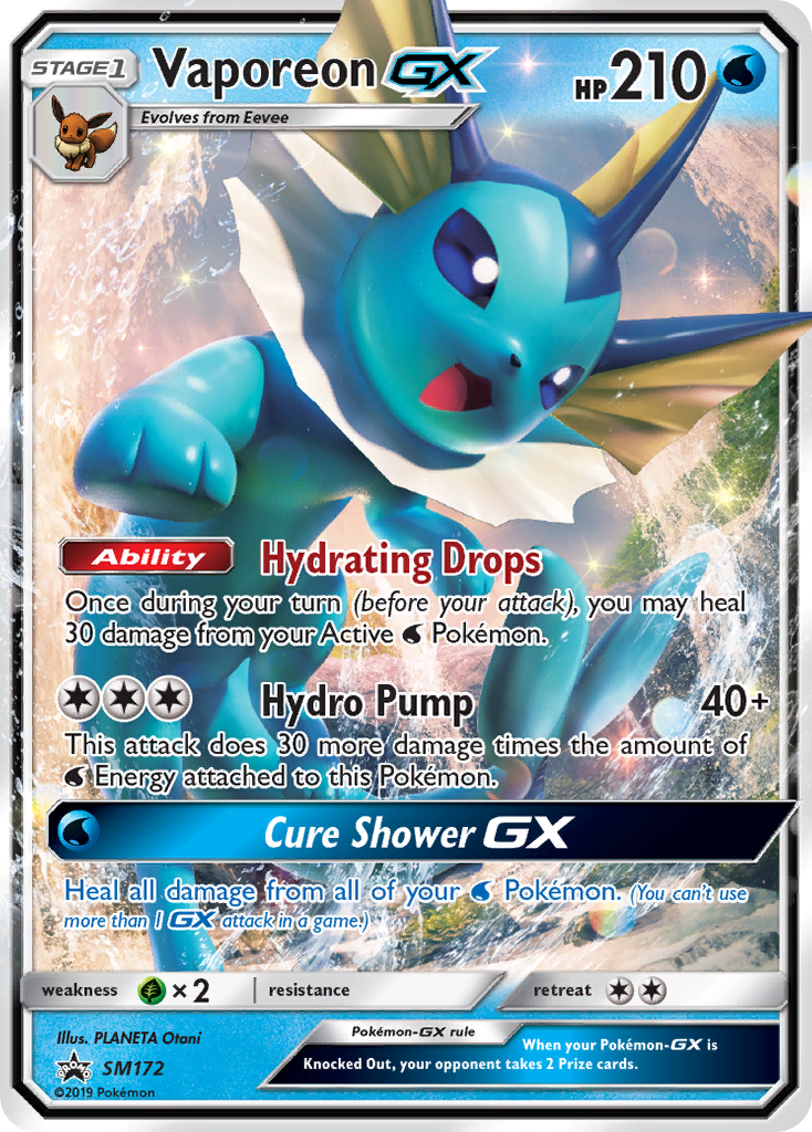 Vaporeon GX (SM172) [Sun & Moon: Black Star Promos] | Enigma On Main