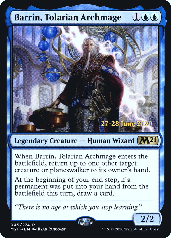 Barrin, Tolarian Archmage  [Core Set 2021 Prerelease Promos] | Enigma On Main