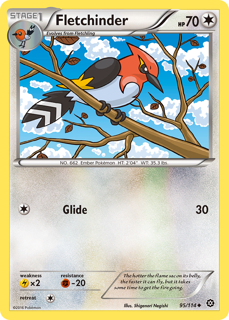 Fletchinder (95/114) [XY: Steam Siege] | Enigma On Main