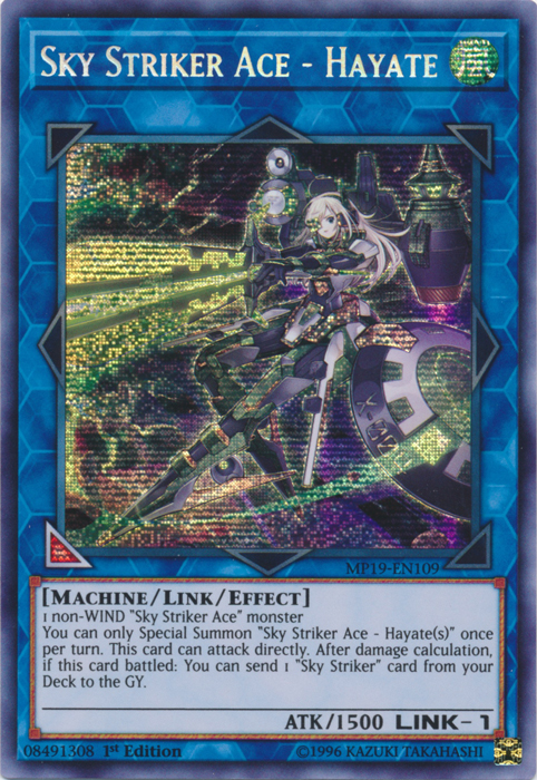 Sky Striker Ace - Hayate [MP19-EN109] Prismatic Secret Rare | Enigma On Main