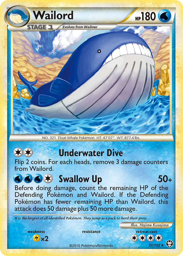 Wailord (31/102) [HeartGold & SoulSilver: Triumphant] | Enigma On Main