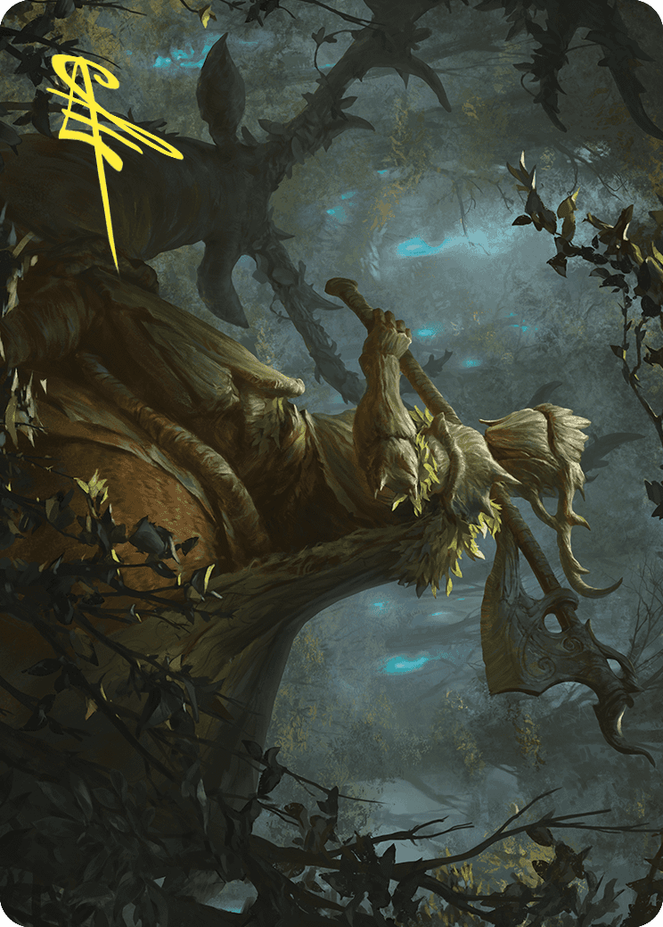Verdant Outrider Art Card (Gold-Stamped Signature) [Wilds of Eldraine Art Series] | Enigma On Main