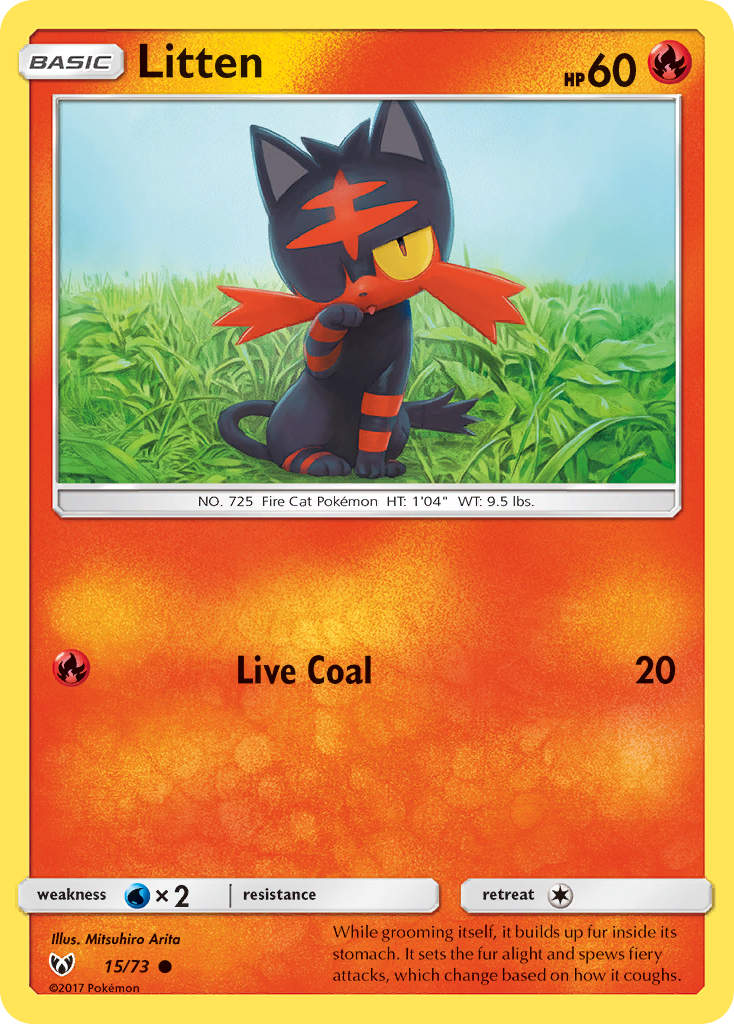 Litten (15/73) [Sun & Moon: Shining Legends] | Enigma On Main