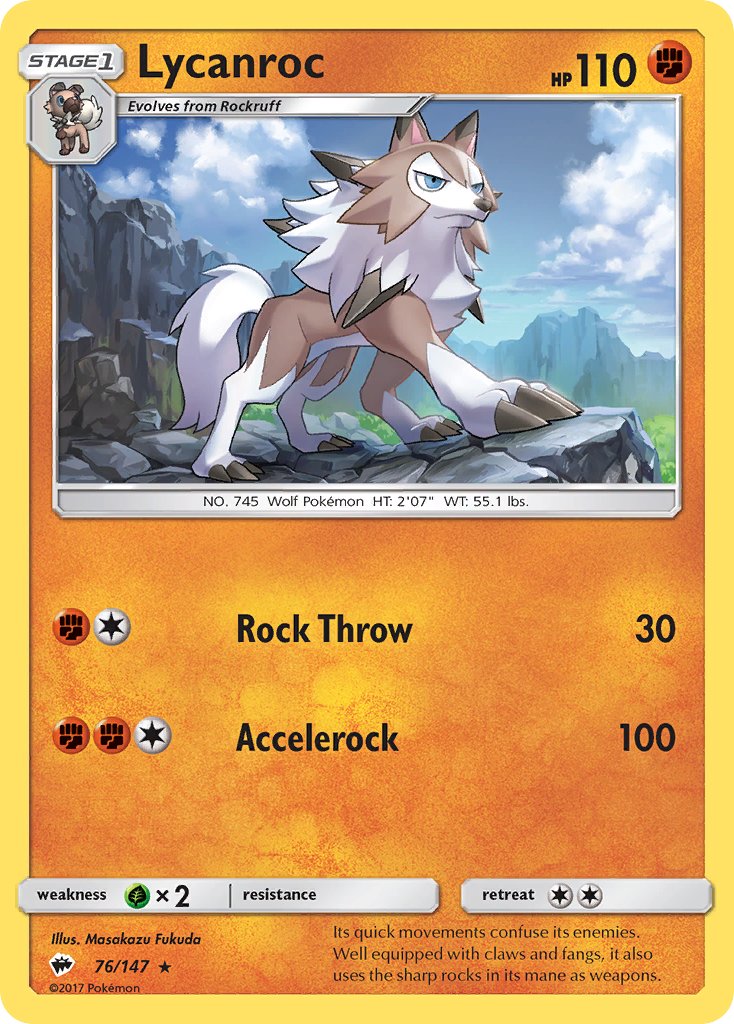 Lycanroc (76/147) (Theme Deck Exclusive) [Sun & Moon: Burning Shadows] | Enigma On Main