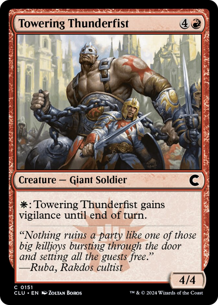Towering Thunderfist [Ravnica: Clue Edition] | Enigma On Main