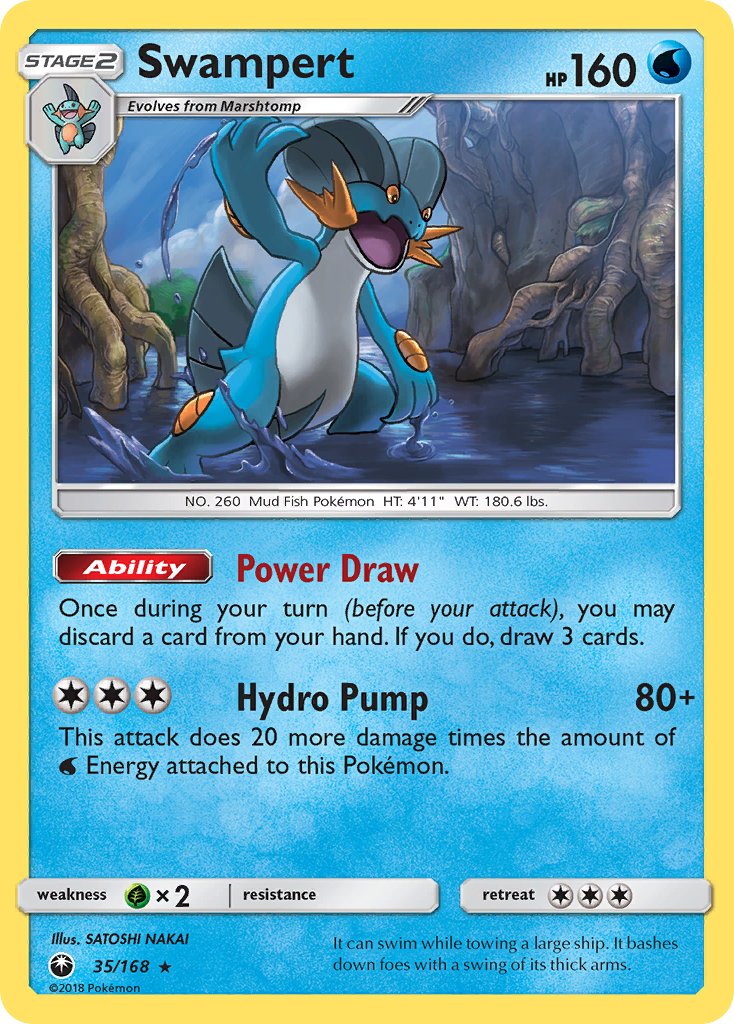 Swampert (35/168) (Theme Deck Exclusive) [Sun & Moon: Celestial Storm] | Enigma On Main