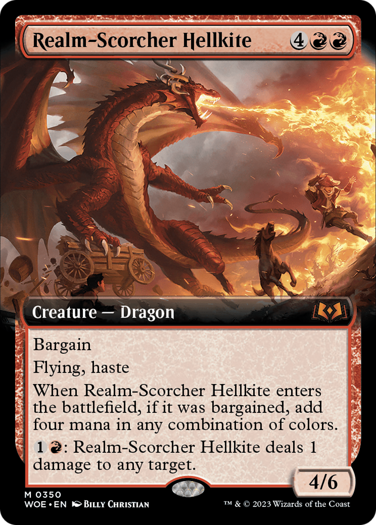 Realm-Scorcher Hellkite (Extended Art) [Wilds of Eldraine] | Enigma On Main