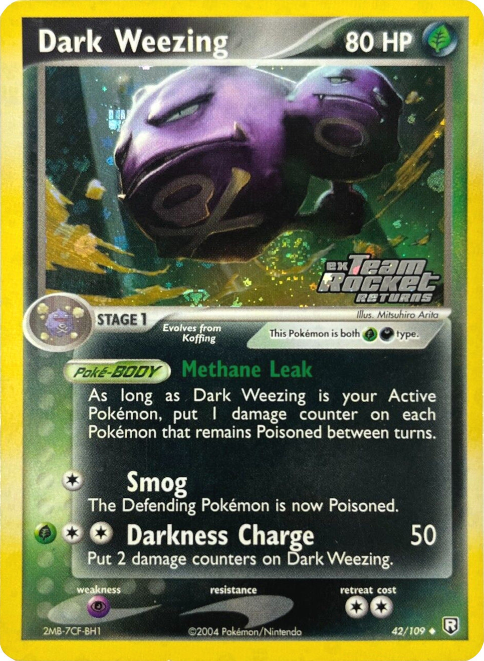 Dark Weezing (42/109) (Stamped) [EX: Team Rocket Returns] | Enigma On Main