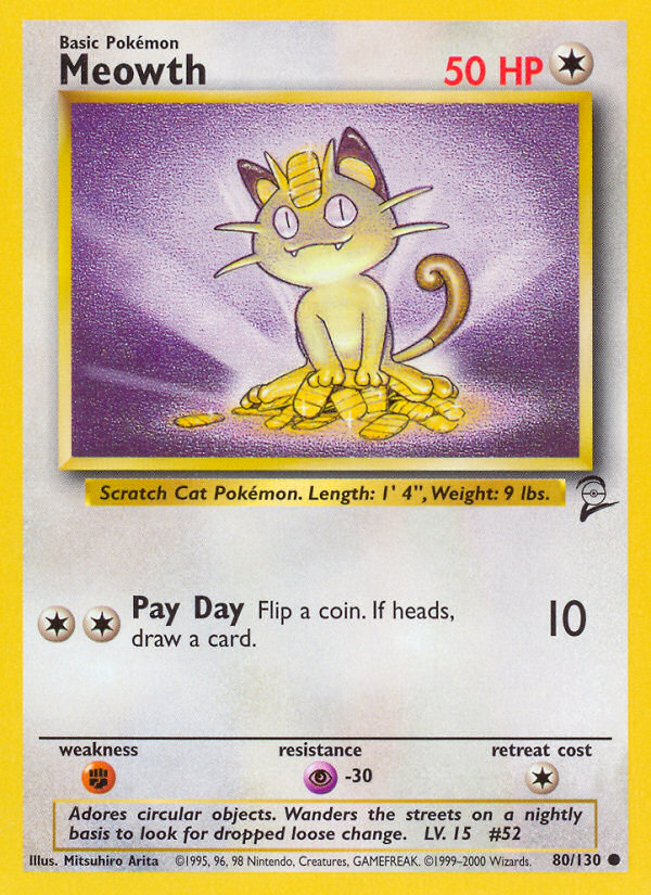 Meowth (80/130) [Base Set 2] | Enigma On Main