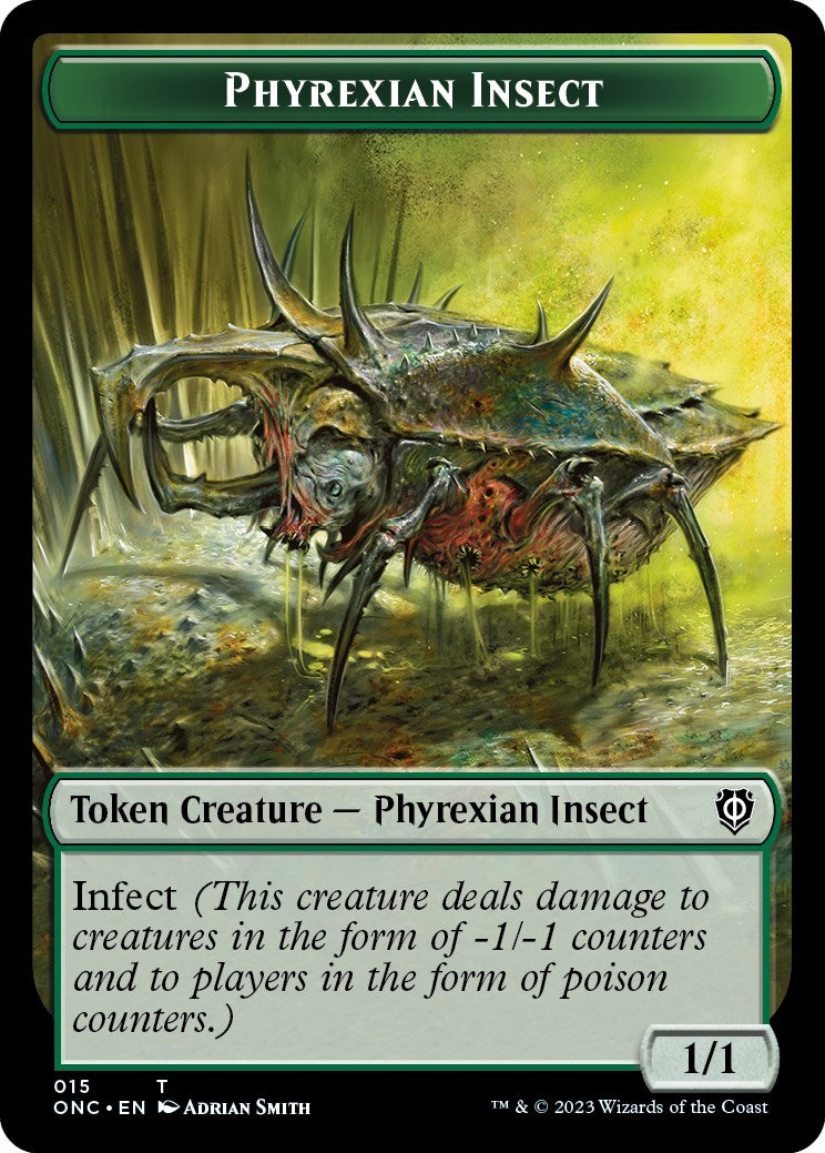 Phyrexian Wurm // Phyrexian Insect Double-Sided Token [Phyrexia: All Will Be One Commander Tokens] | Enigma On Main