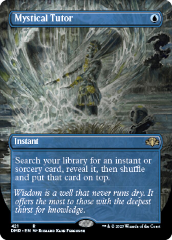 Mystical Tutor (Borderless Alternate Art) [Dominaria Remastered] | Enigma On Main