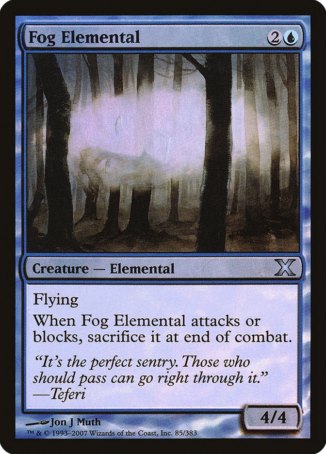 Fog Elemental (Premium Foil) [Tenth Edition] | Enigma On Main