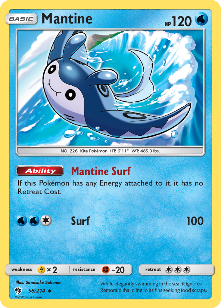 Mantine (58/214) [Sun & Moon: Lost Thunder] | Enigma On Main