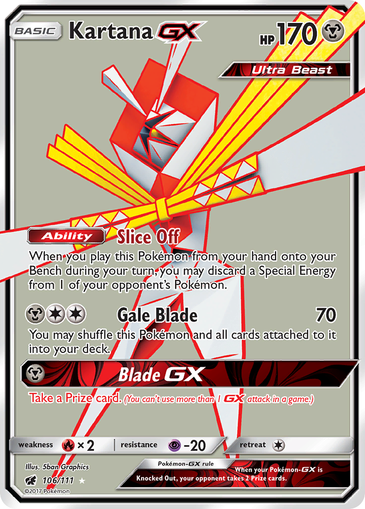 Kartana GX (106/111) [Sun & Moon: Crimson Invasion] | Enigma On Main