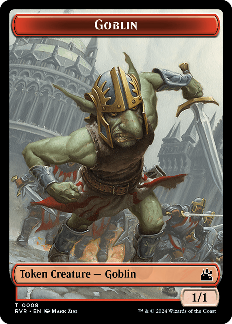 Goblin (0008) // Beast Double-Sided Token [Ravnica Remastered Tokens] | Enigma On Main