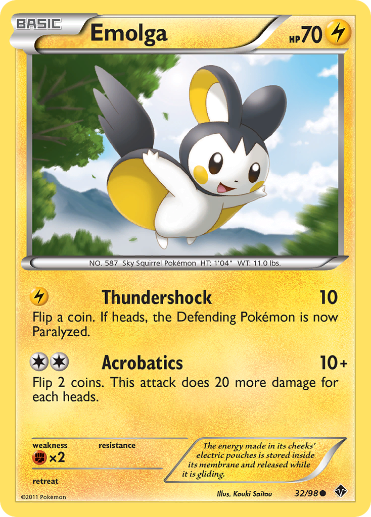 Emolga (32/98) [Black & White: Emerging Powers] | Enigma On Main