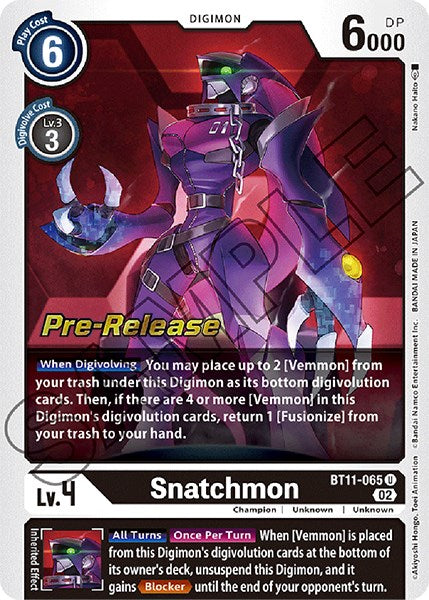 Snatchmon [BT11-065] [Dimensional Phase Pre-Release Promos] | Enigma On Main