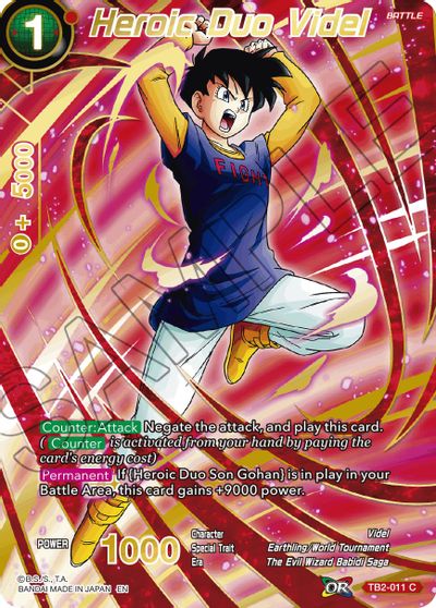 Heroic Duo Videl (Alternate Art) (TB2-011) [Special Anniversary Set 2021] | Enigma On Main